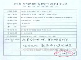 杭州中燃城市燃氣管網工程